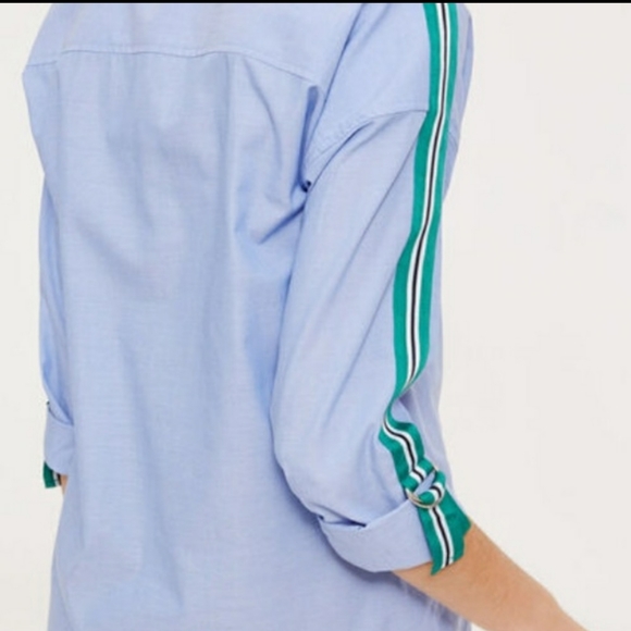 Belted Striped Sleeved Shirt - Picture 2 of 3